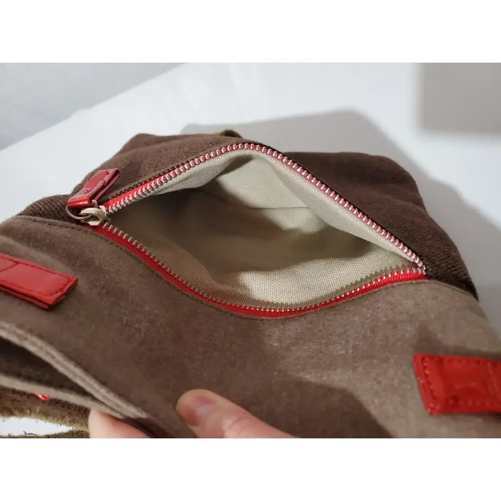 Corazon De Melon Floral Mexican Designer Adjustable Velour Canvas Crossbody Bag - Picture 8 of 11